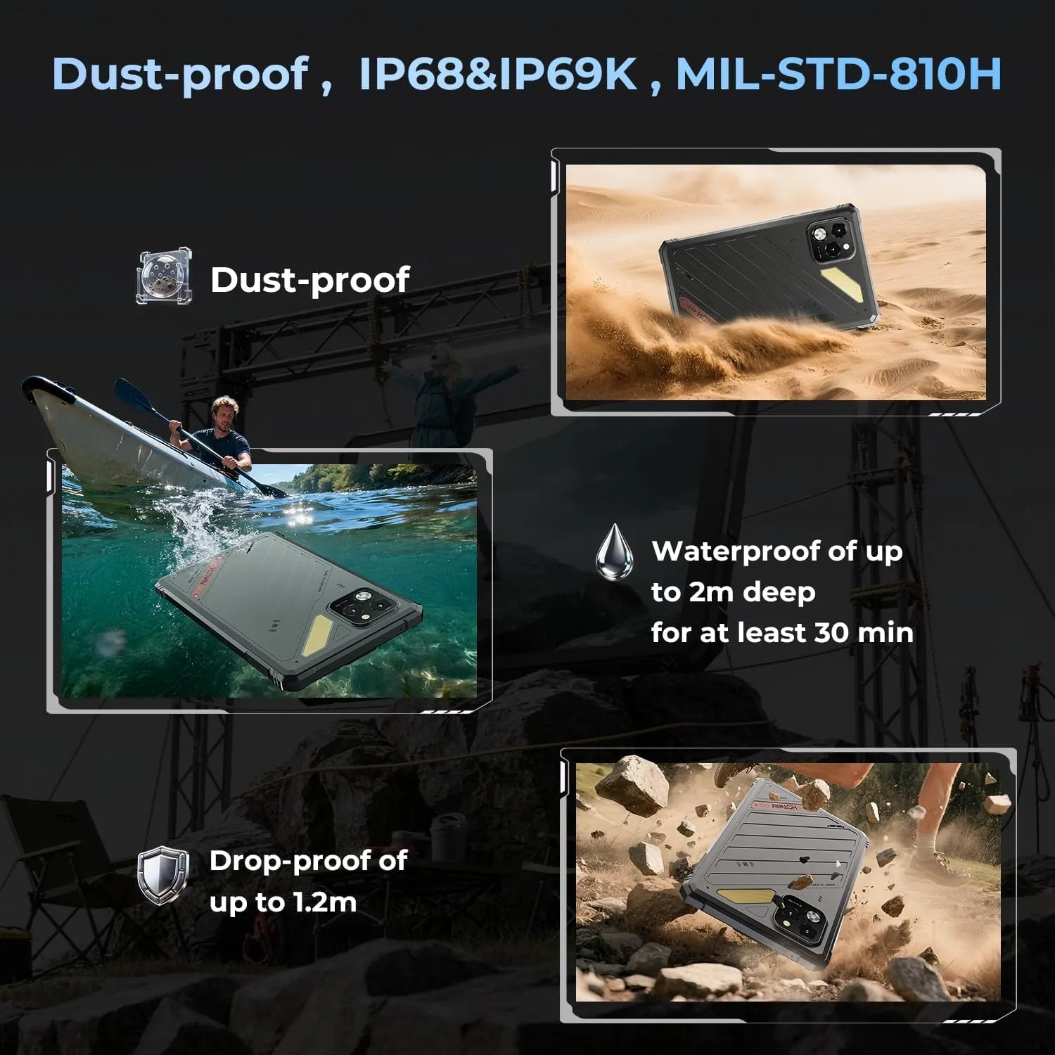 HOTWAV R11 Pro Rugged Tablet with Stylus Pen - HOTWAV