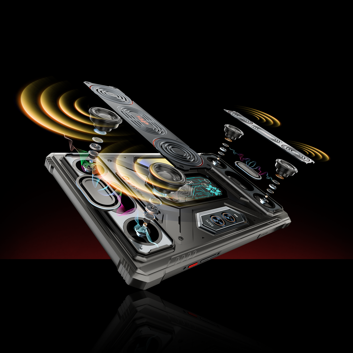 Thunderous Bass Quad-Speaker System